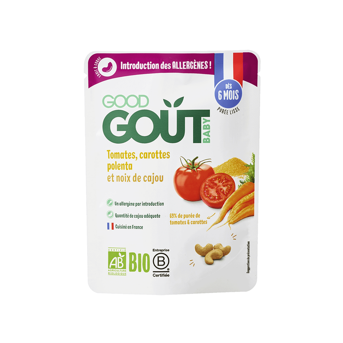 Good Gout Tomates, carottes polenta et noix de cajou