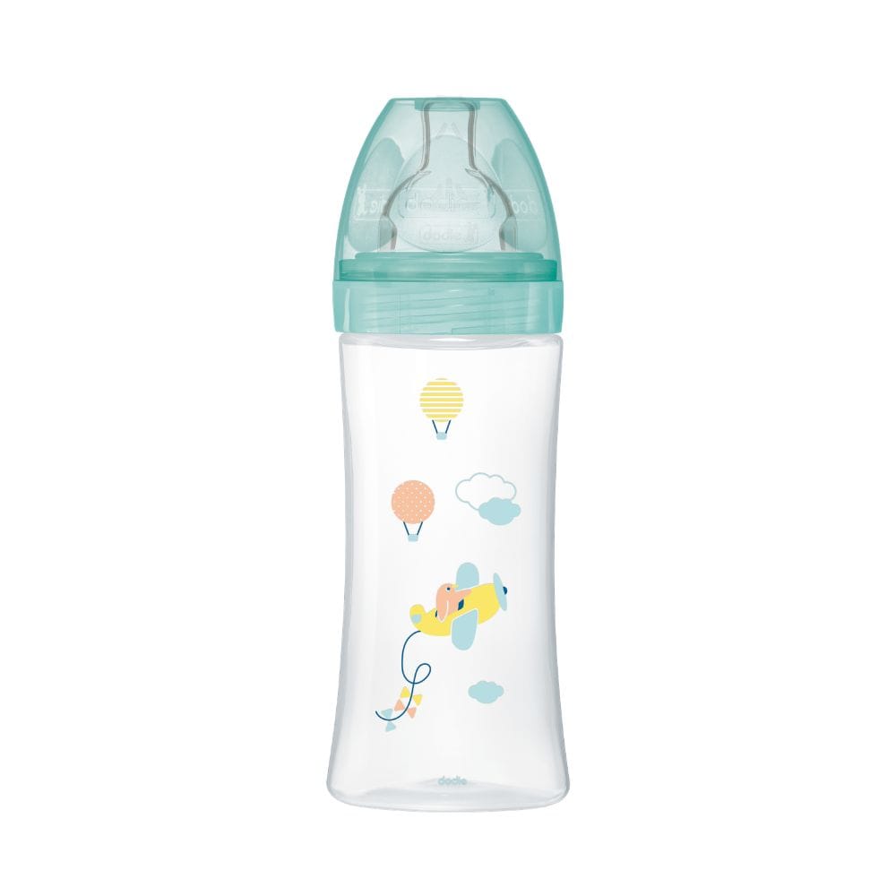 Dodie Biberon Tétine Plate Anti-Colique 330mL - Débit 3 - AIR