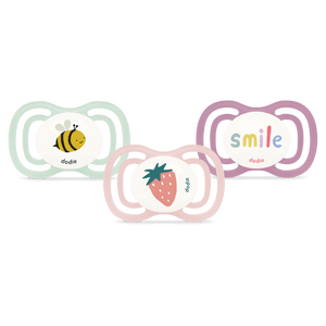 Dodie Lot de 3 sucettes anatomiques EXTRA +18 mois Rose