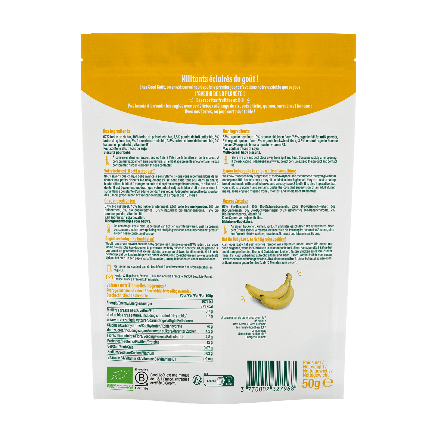 Good Gout Les carrés banane