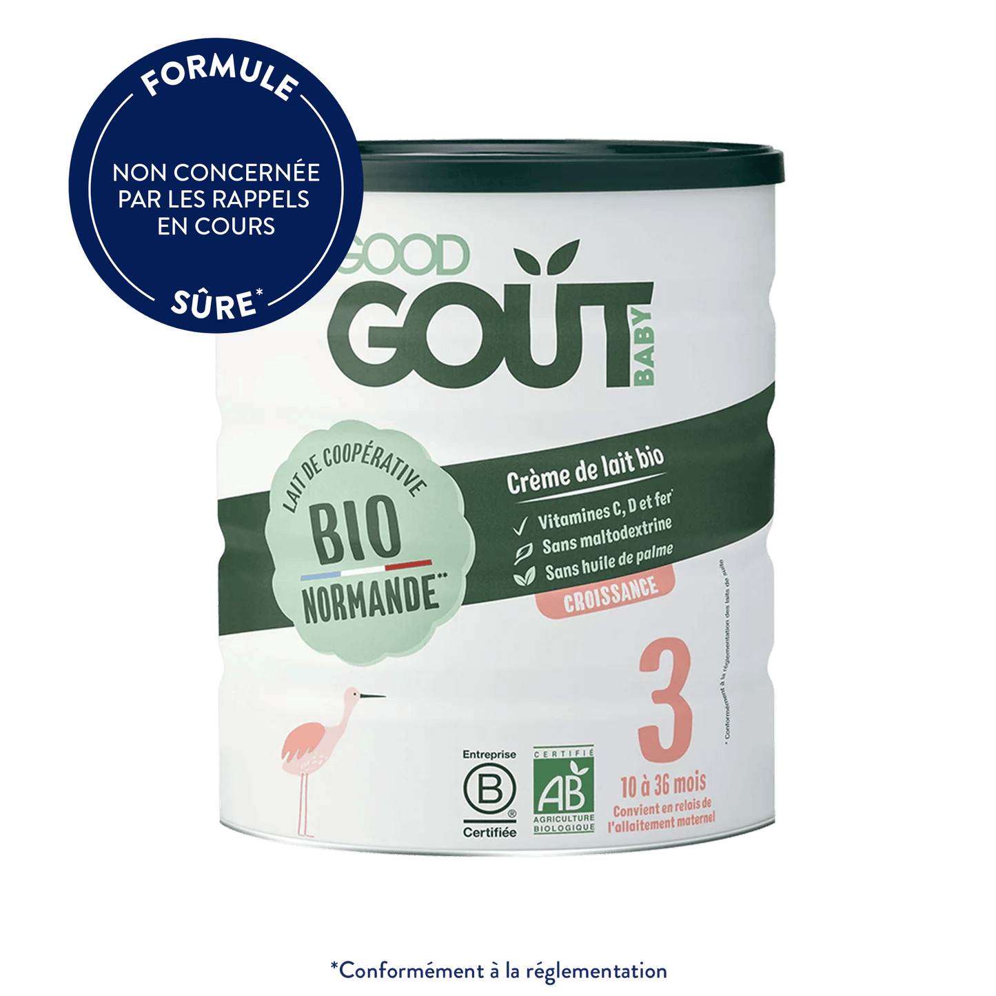 Lot de 3 Lait de croissance Bio dès 10 mois