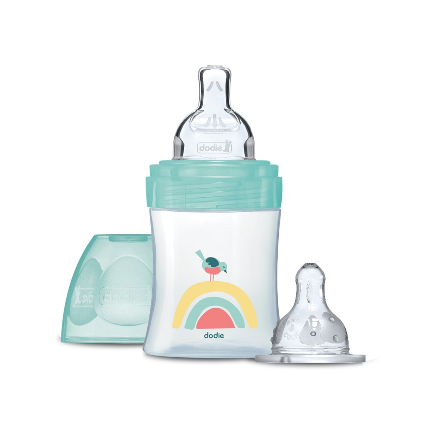 Dodie Biberon Kit Naissance Tétine Plate & Tétine Ronde Anti-Colique 150ml  - Débit 1