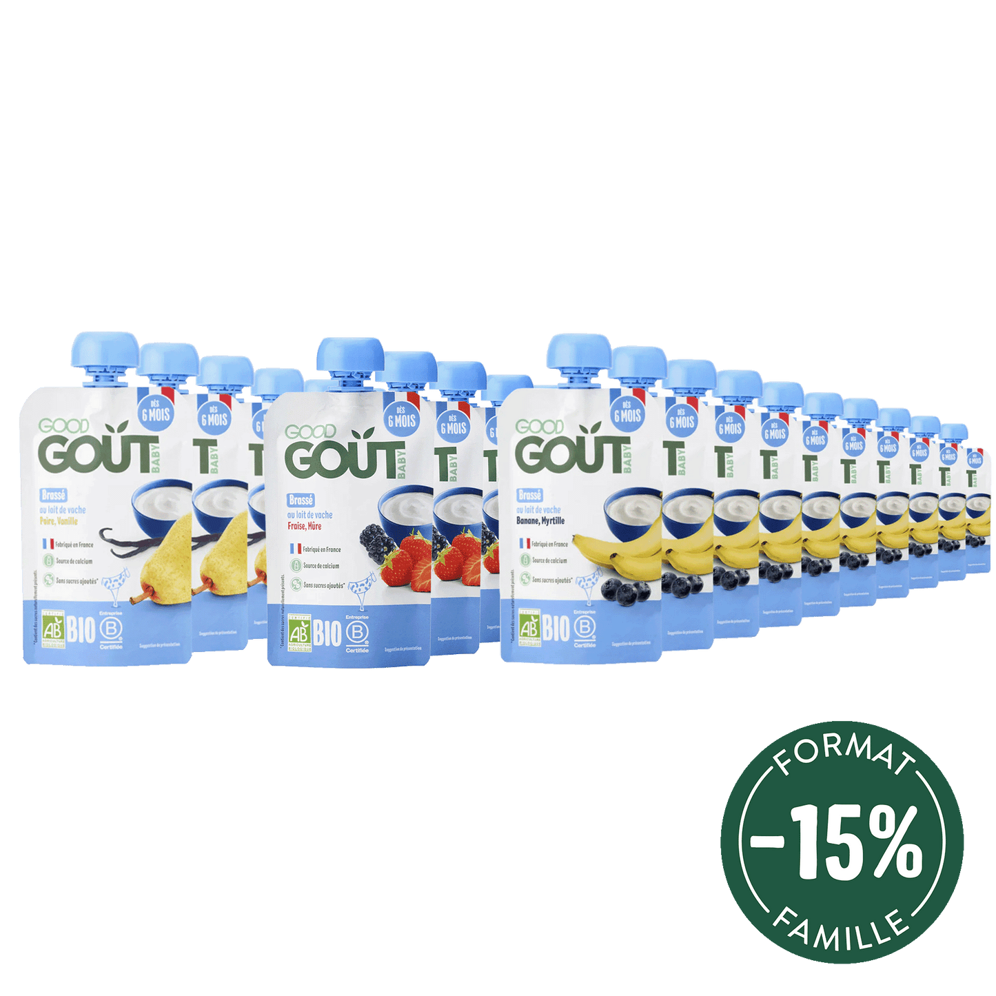 Good Gout Brassés lait de vache - Format famille