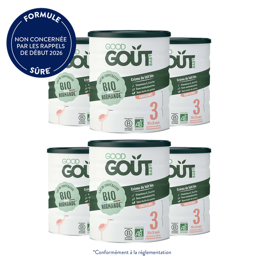 Good Gout Lot de 6 Laits de croissance Bio dès 10 mois