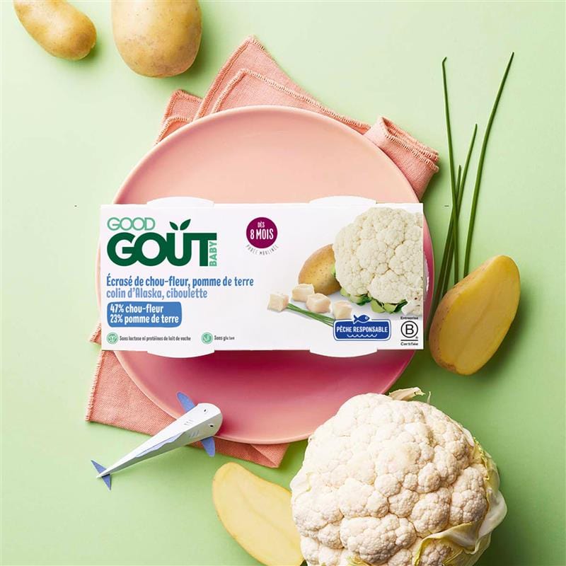 Good Gout Écrasé de chou-fleur pomme de terre colin d'Alaska